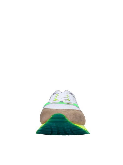 Sneakers in pelle HIDNANDER | TENKEI TRACK EDITION HE1MS430 448BIANCO-MARCO-VERDE